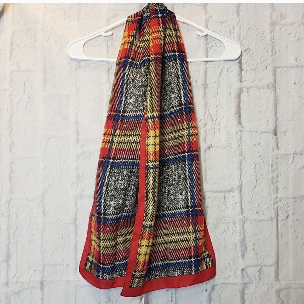 VINTAGE GLENTEX Made in Italy Plaid Scarf